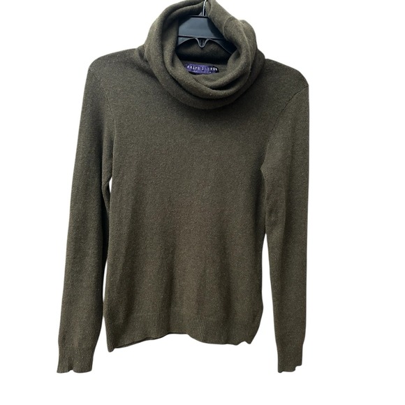 Ralph Lauren Purple Label 100% Cashmere Turtleneck Sweater Medium Italy #GH6-6 - Picture 3 of 10
